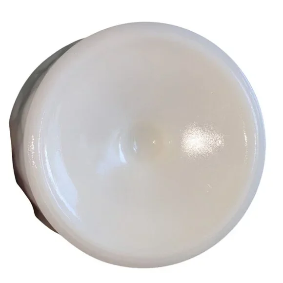 Vintage Milk Glass Pedestal Covered Candy Dish Basket Weave Design 10" Tall Coll - Picture 8 of 9